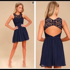 Navy Dress- Lulus Size Small